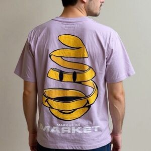 Zara Men’s Market Smiley Limited Collection Pastel Purple Size Small